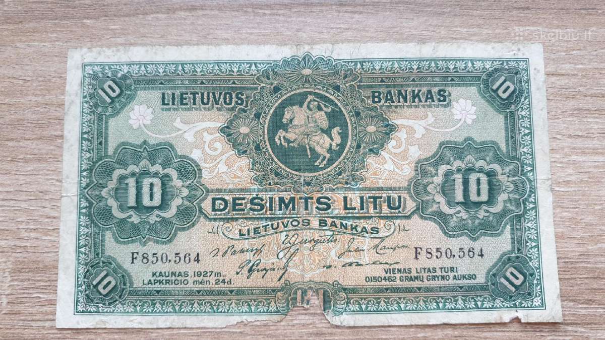 1927 metų 10 litų
