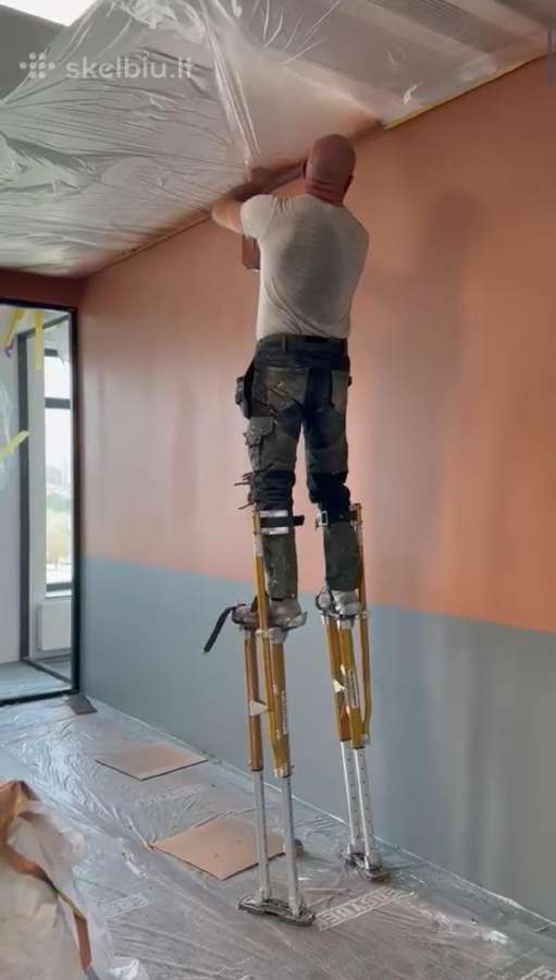 Mechanizuotas glaistymas dažymas