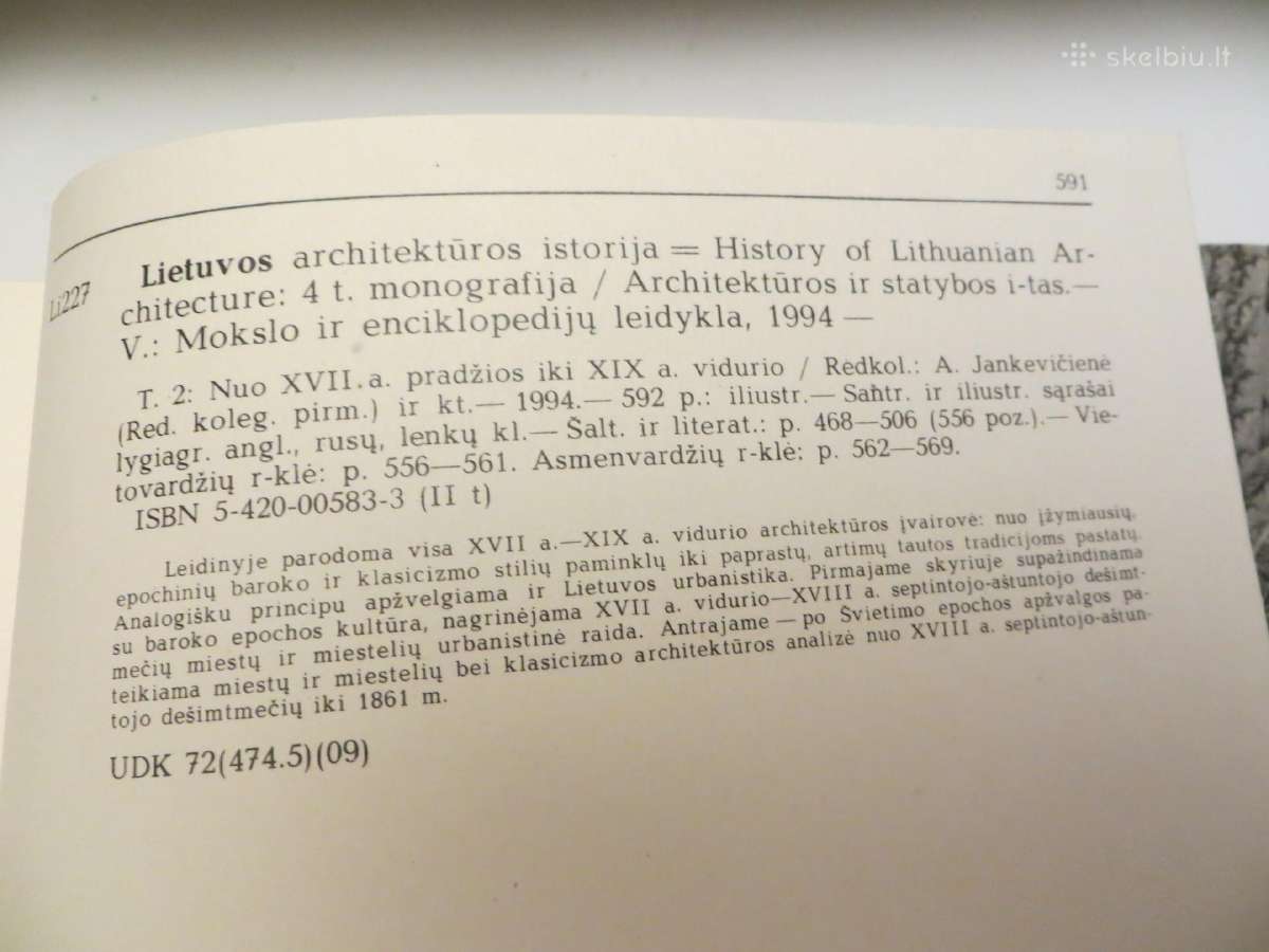 Knyga Lietuvos architektūros istorija 1-2 tomai - nuotraukos Nr. 32