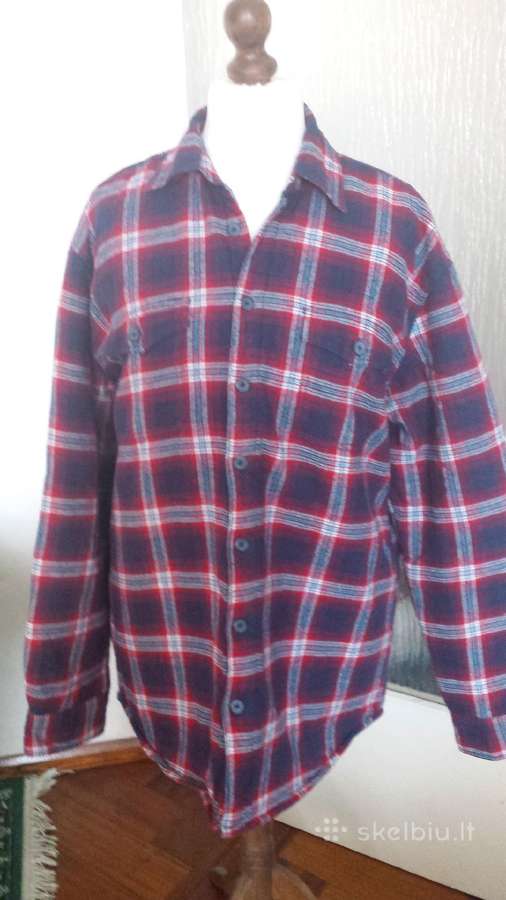 Vyriski flanel. pasiltinti marskiniai, baltiniai - nuotraukos Nr. 3
