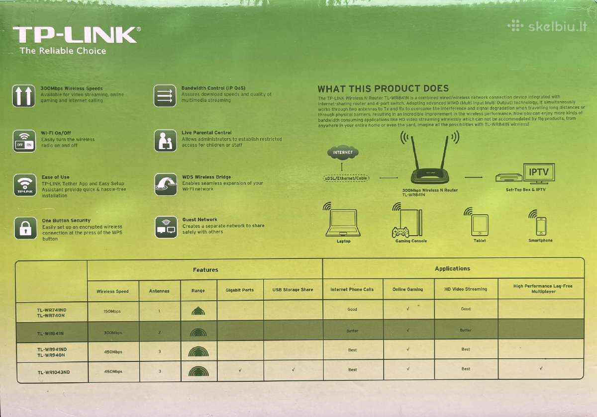 Tp-link Tl-wr841n maršrutizatorius routeris - nuotraukos Nr. 4