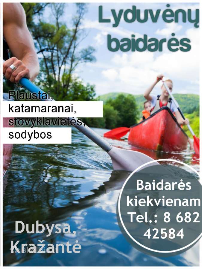 Baidarių nuoma Dubysa. Lyduvėnų baidarės