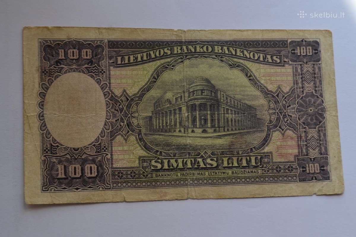 100 litu 1928 m. - nuotraukos Nr. 2