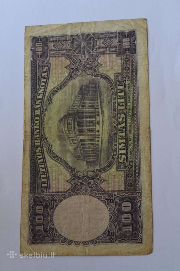100 litu 1928 m. - nuotraukos Nr. 2