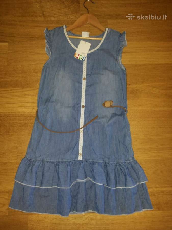 Nauja 152 d plono dzinso suknete su rusvu dirzeliu