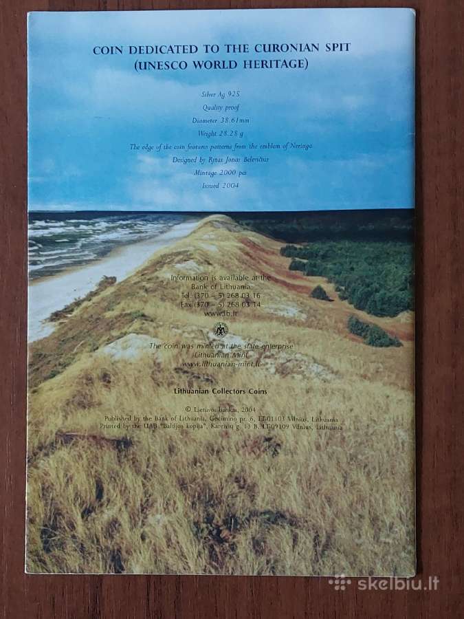 Lankstinukas 50 Litų 2004 m. Kuršių Nerija - nuotraukos Nr. 3
