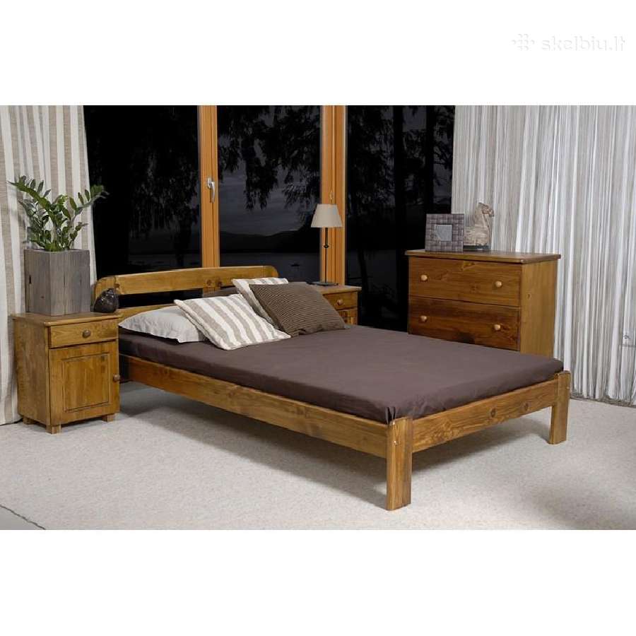 Medinė lova 90x200 arba 120x200 tik nuo 105€ - nuotraukos Nr. 6