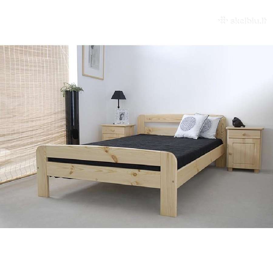 Medinė lova 90x200 arba 120x200 tik nuo 105€ - nuotraukos Nr. 2