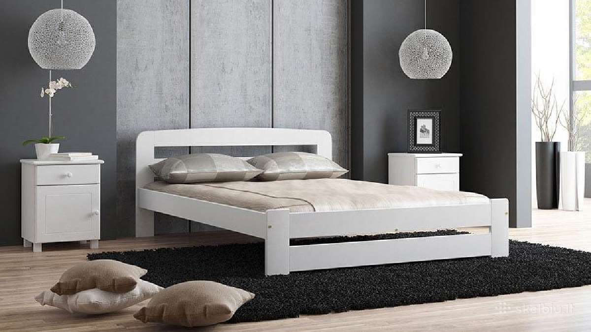Medinė lova 90x200 arba 120x200 tik nuo 105€ - nuotraukos Nr. 7