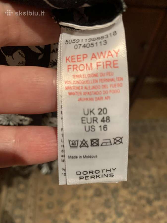 Juoda su baltomis gėlėmis Dorothy Perkins suknelė - nuotraukos Nr. 12