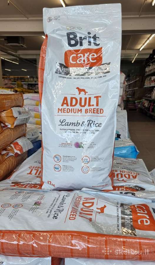 Super Kaina! Brit Care Adult Hp Medium Lamb 12kg