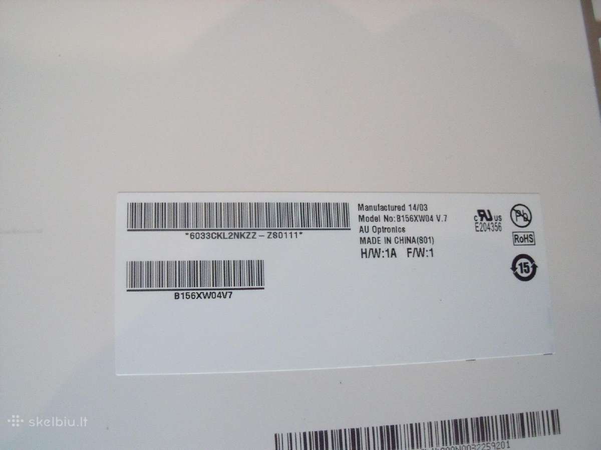 Matricos 8.9 11,6 15 15,2 15,4, 13.4 15,6 17,3 LED - nuotraukos Nr. 21