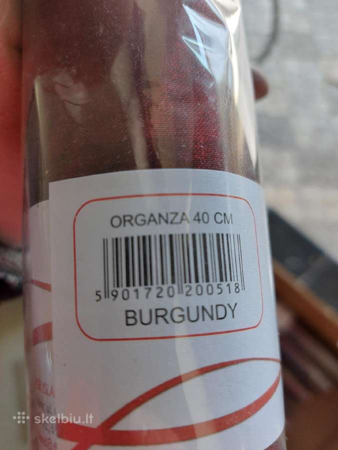 Organzos juostos, 40 cm Bordo, burgundy spalvos - nuotraukos Nr. 2