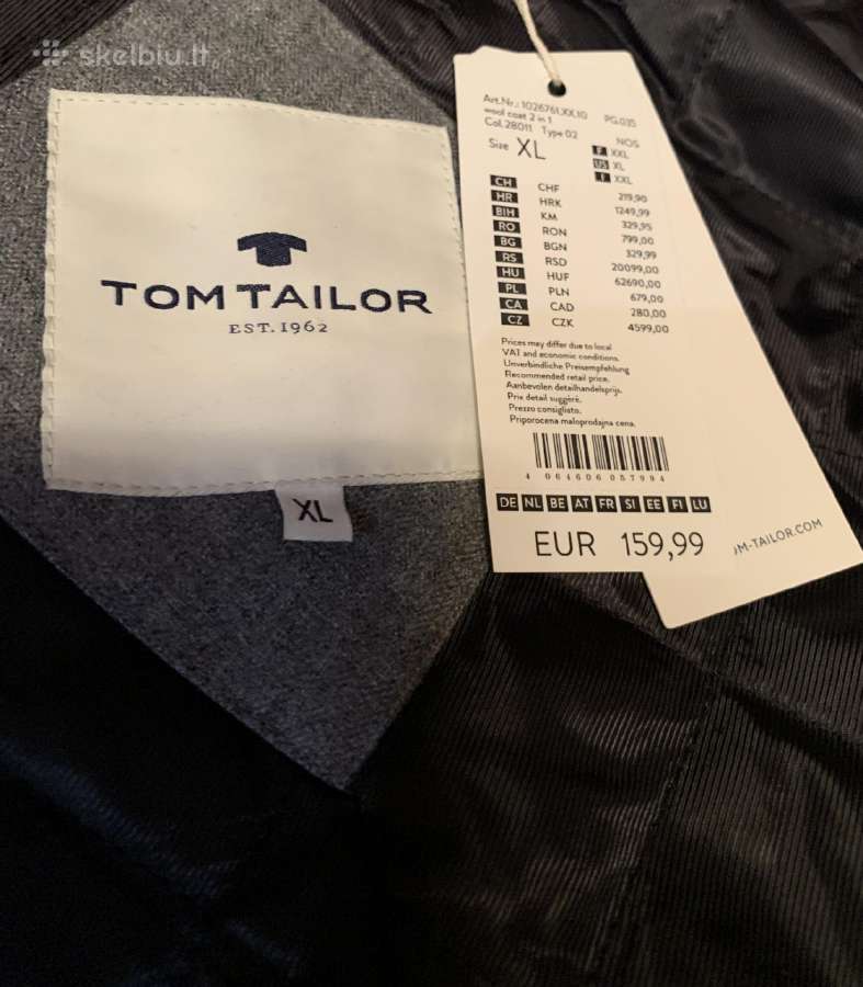 Parduodu naują vyrišką paltą Tom Tailor - nuotraukos Nr. 5