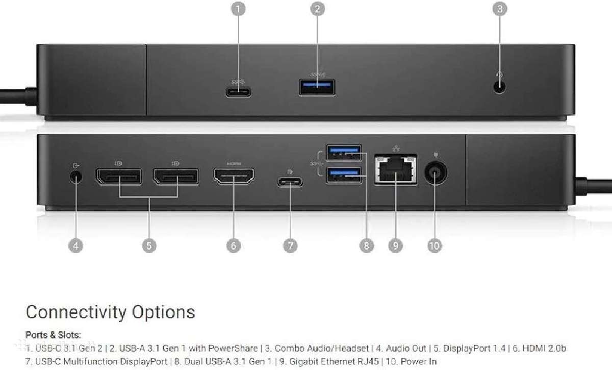 Dock station(portu replikator) Dell wd19s 130w - nuotraukos Nr. 2