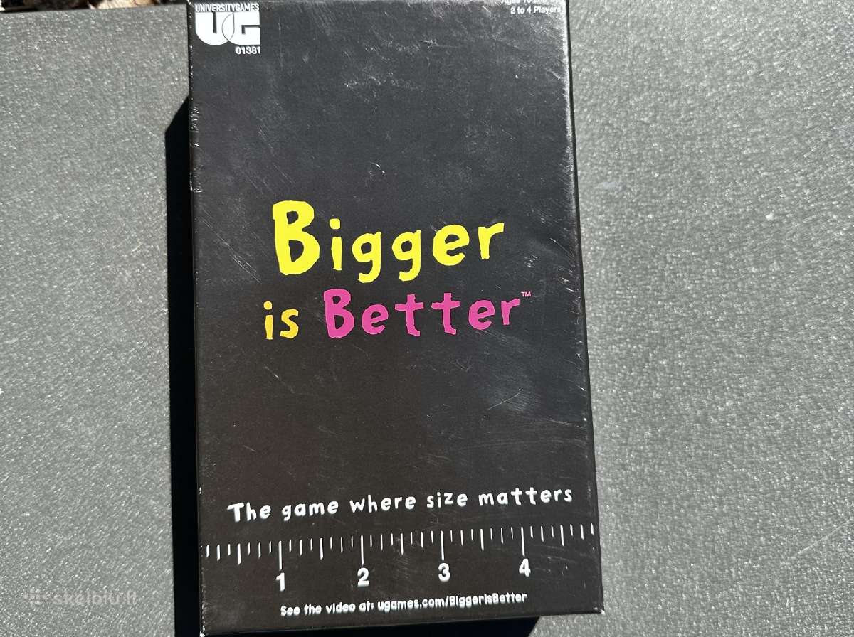 Bigger is better linksmas vakarėlių žaidimas
