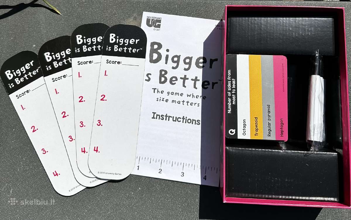 Bigger is better linksmas vakarėlių žaidimas - nuotraukos Nr. 3