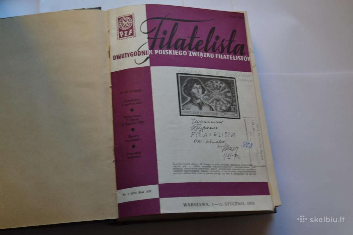 Filatelija 1973 m.pasto zenklai