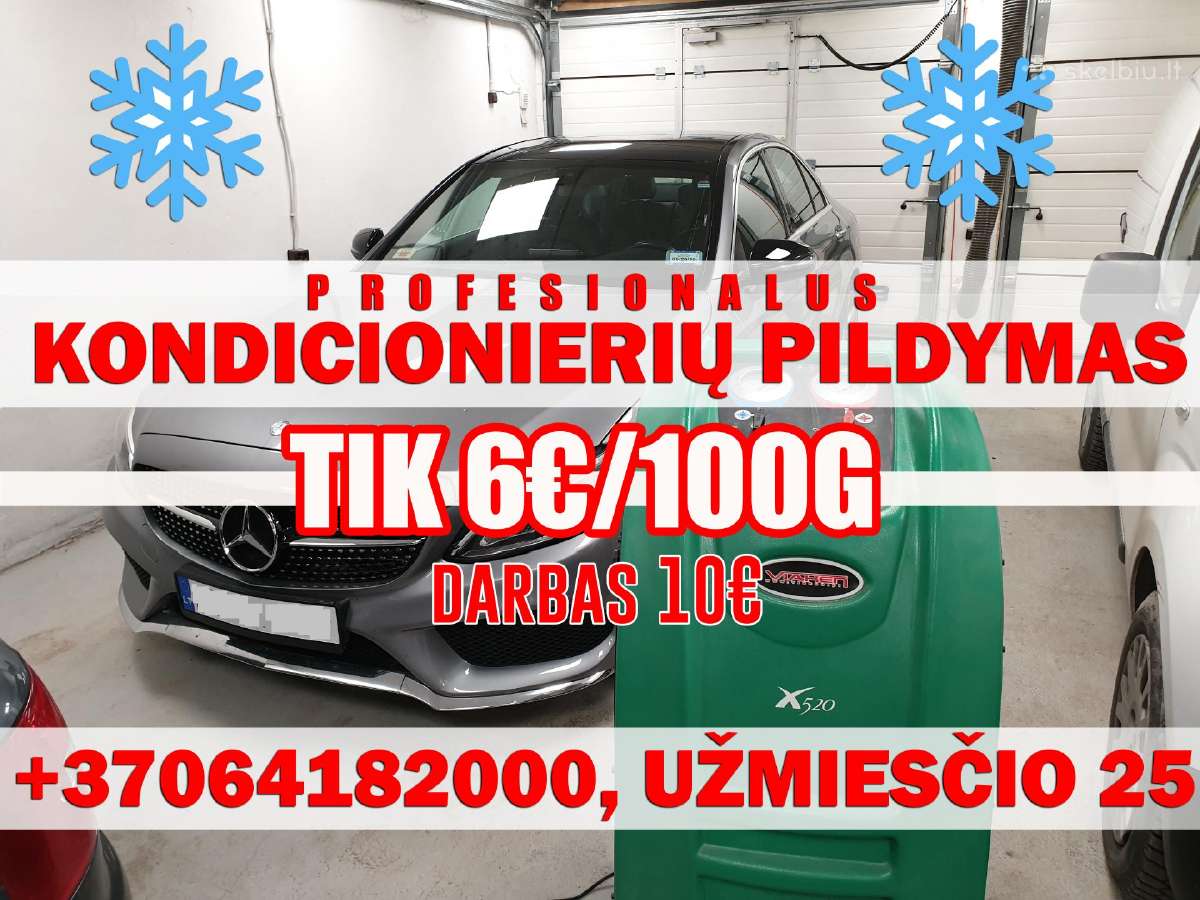 Pigiausias kondicionierių pildymas Šiauliuose
