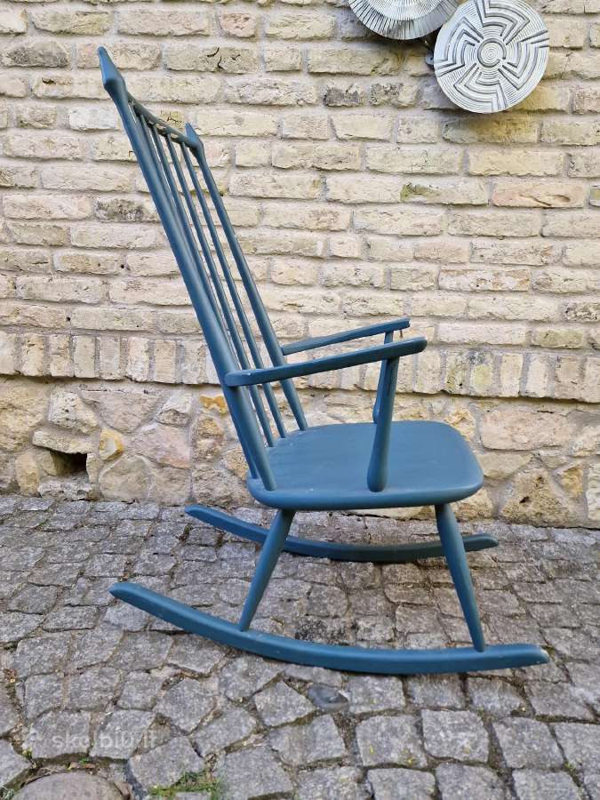 Vintažinis mid century autorinis supamas krėslas