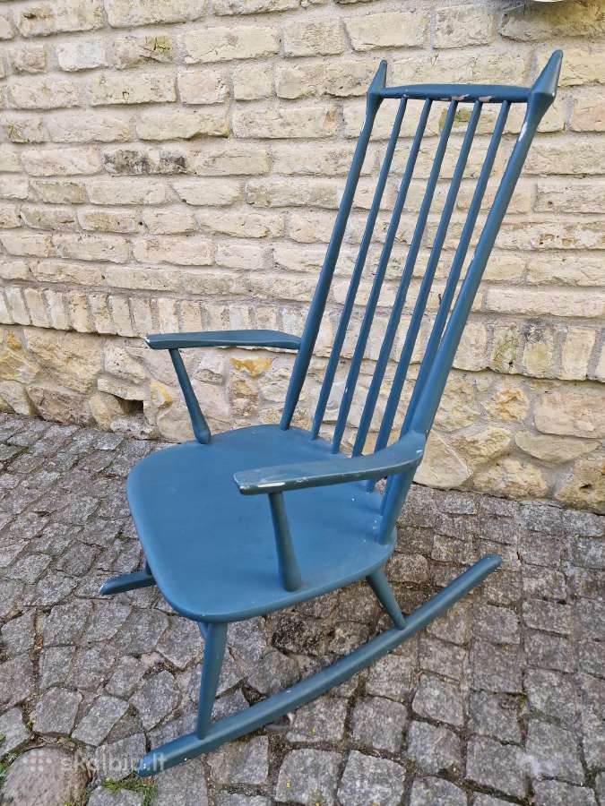 Vintažinis mid century autorinis supamas krėslas - nuotraukos Nr. 22