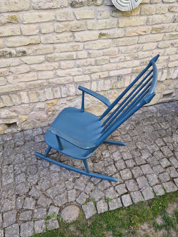 Vintažinis mid century autorinis supamas krėslas - nuotraukos Nr. 25