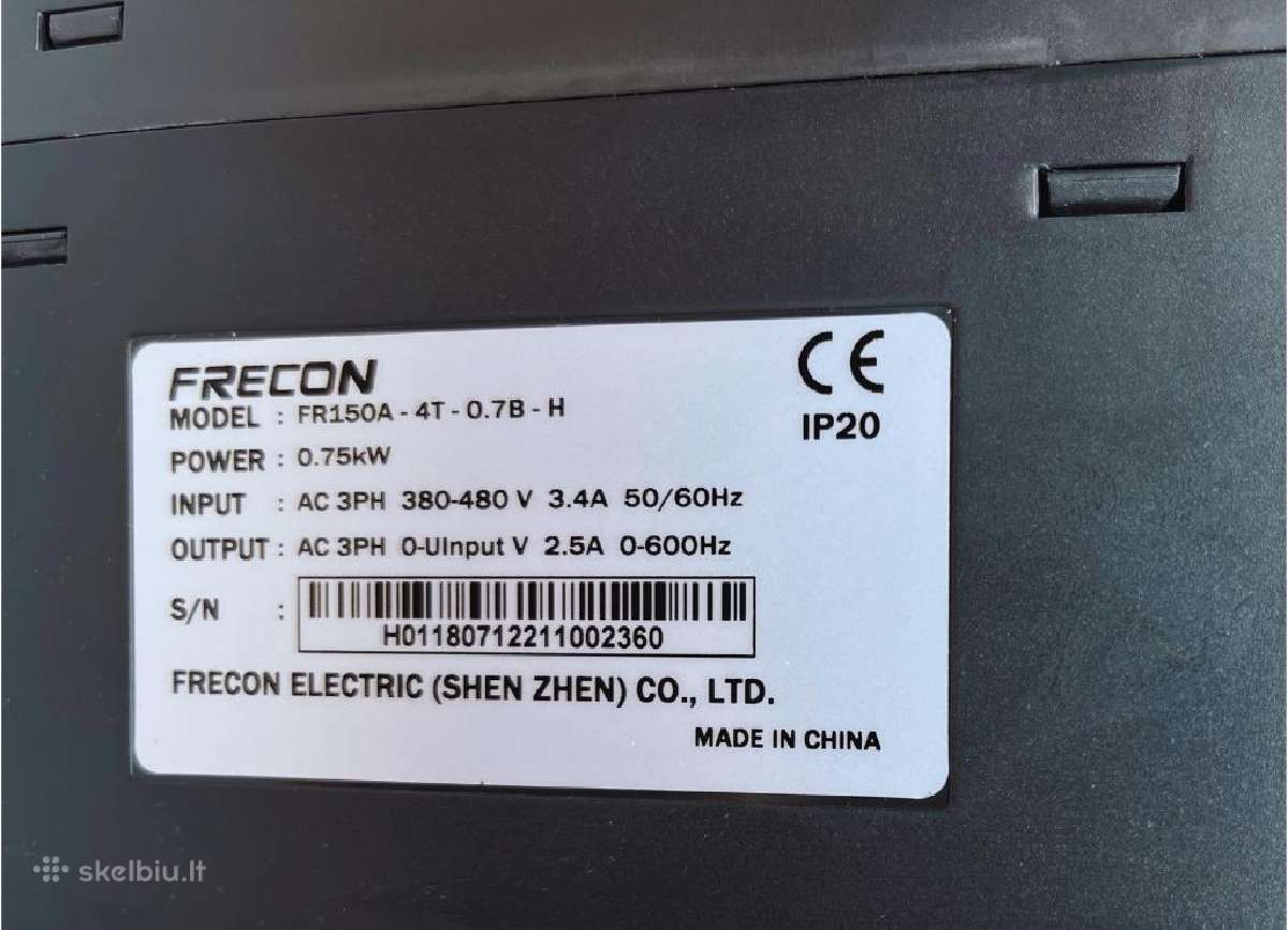 Dažnio keitikliai. Dažnio keitiklis 0.75 kw 380v - nuotraukos Nr. 6