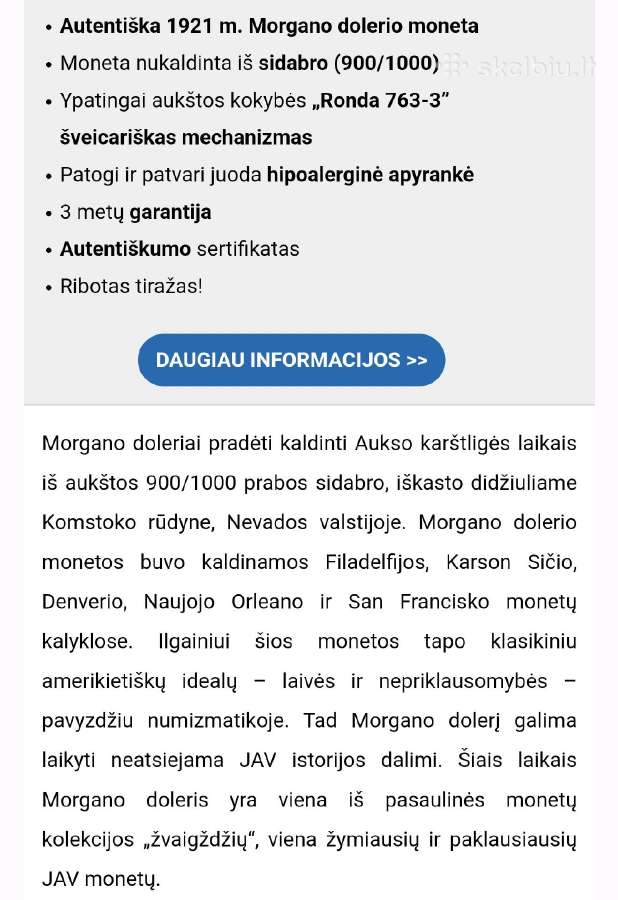 Parduodu labai gražu išskirtinį sidabrinį laikrodį - nuotraukos Nr. 4