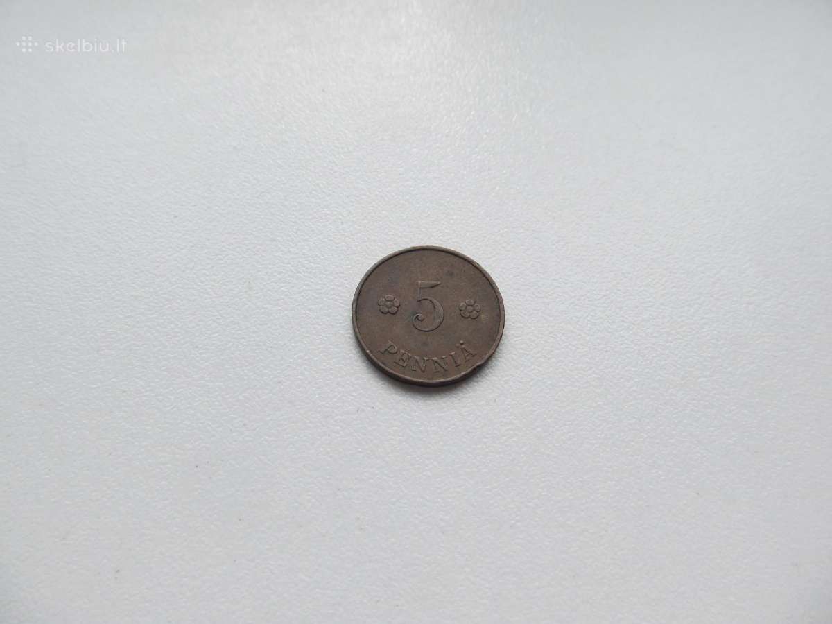 5 pennia , Suomija , 1920, 1921 - nuotraukos Nr. 3