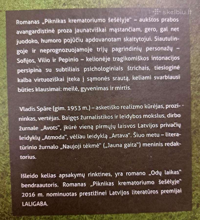 Piknikas krematoriumo šešėlyje, V. Spre - nuotraukos Nr. 2
