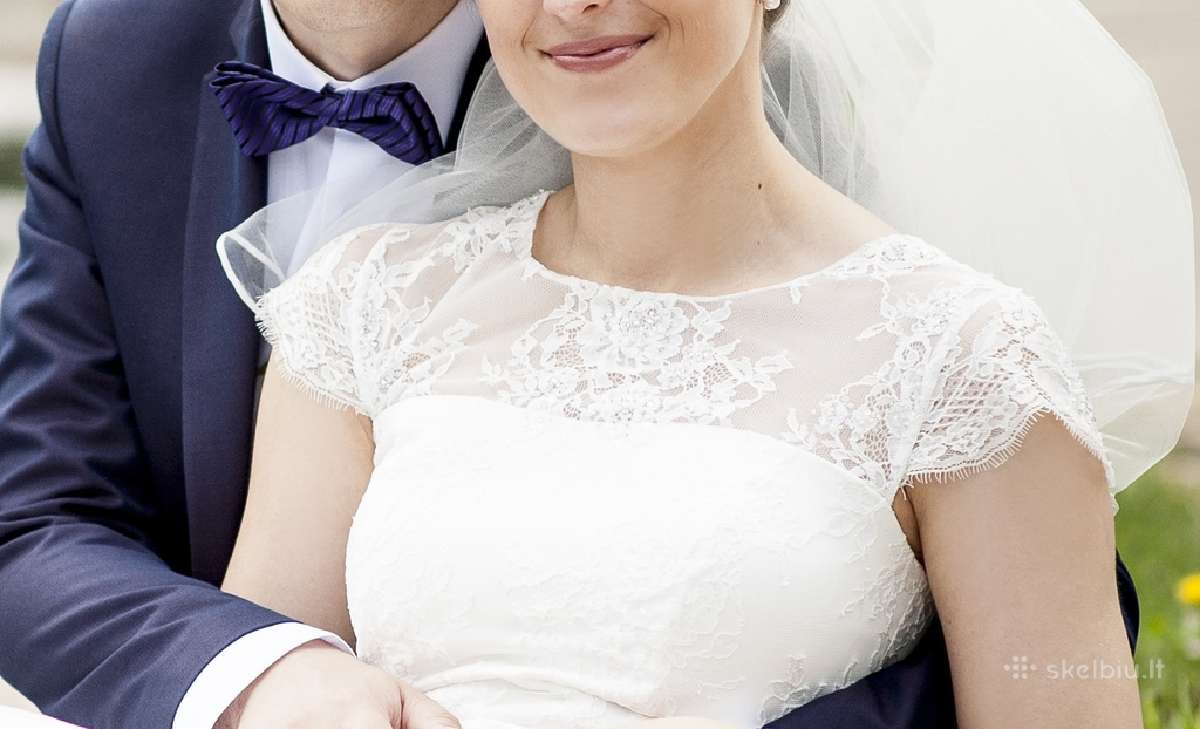 A tipo siuvinėta neilga vestuvinė suknelė - nuotraukos Nr. 3