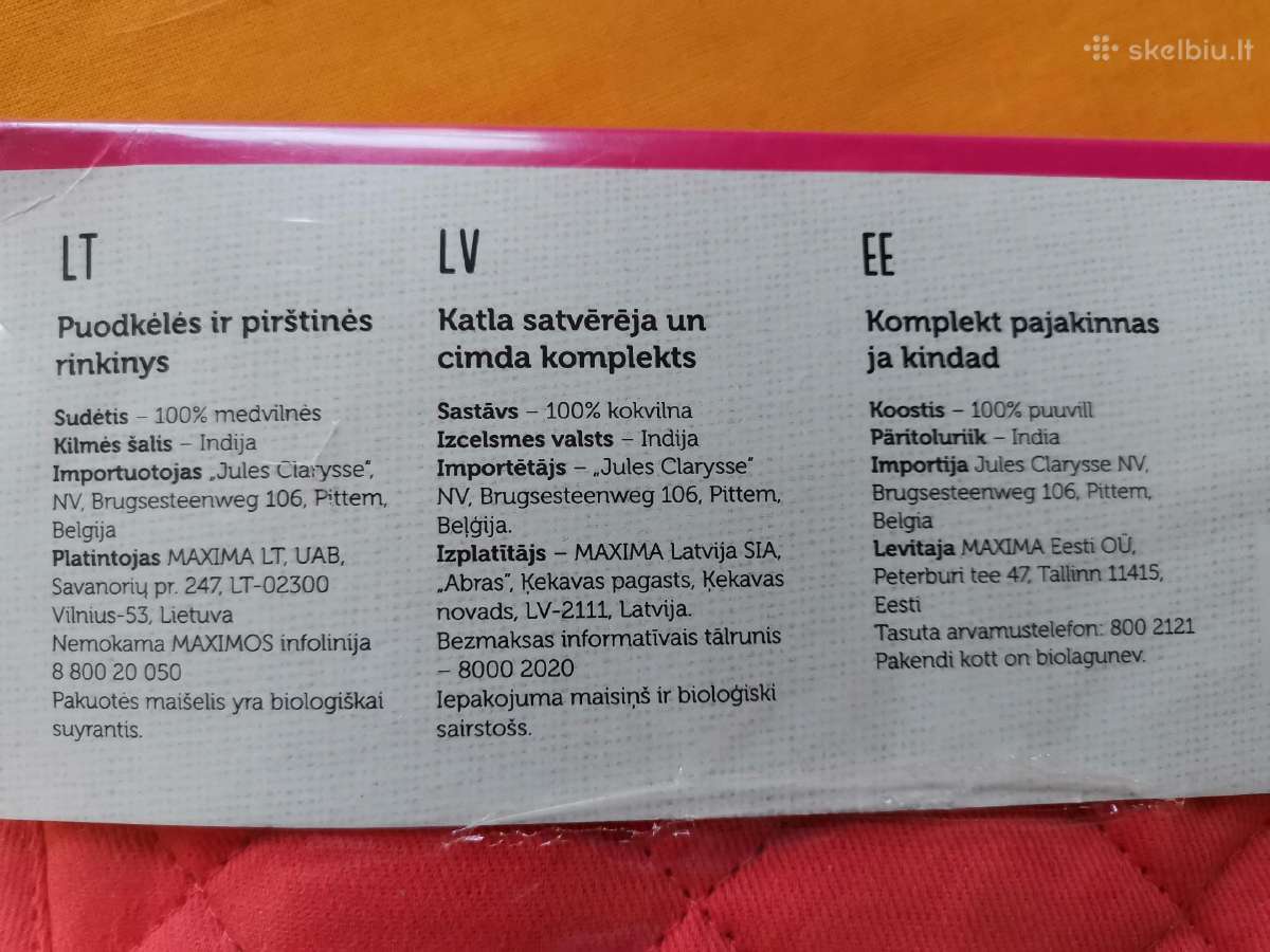 Puodkėlė ir pirštinė. Naujas komplektas. - nuotraukos Nr. 4