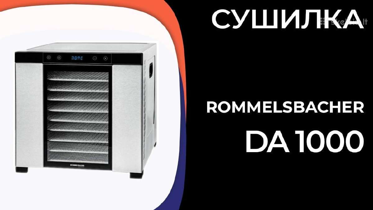 Vaisių džiovyklė Rommelsbacher Da 1050, 1000 W - nuotraukos Nr. 3
