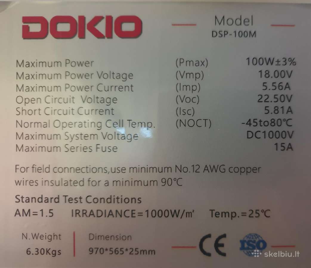 Saulės baterijos komplektas su valdikliu 200w 100a - nuotraukos Nr. 5