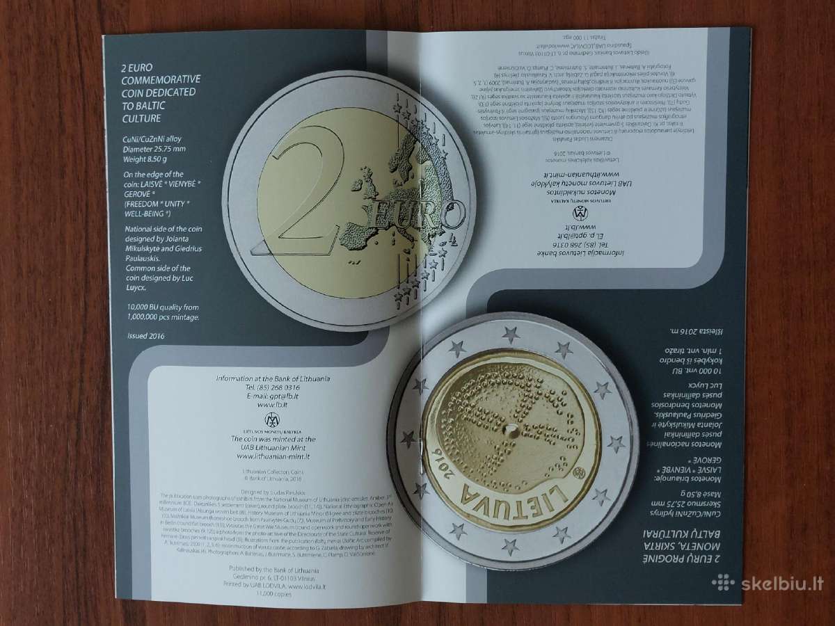 L-kas 2 Euro 2016 m. ,skirtas Baltų Kultūrai - nuotraukos Nr. 6
