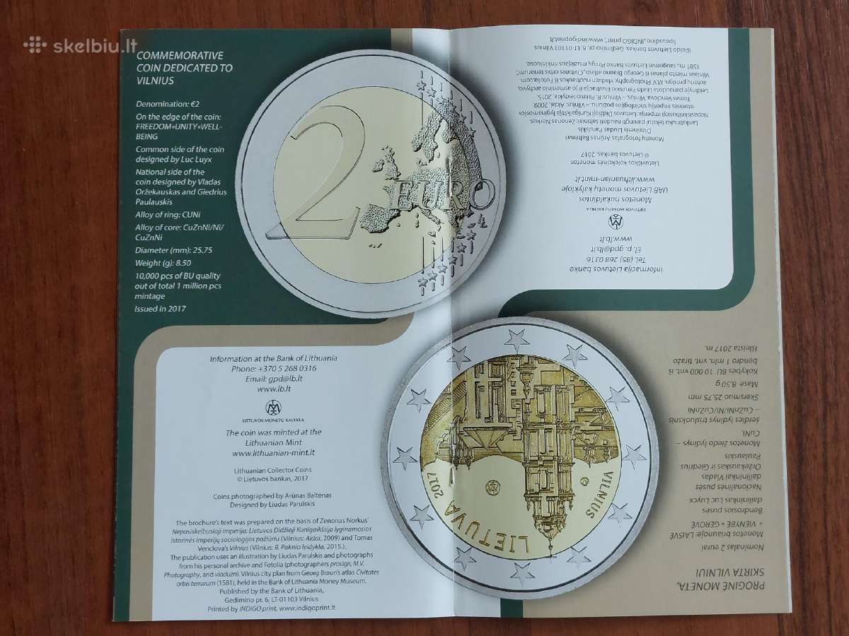 Lank-kas 2 euro 2017 m. ,skirtas Vilniui . - nuotraukos Nr. 7