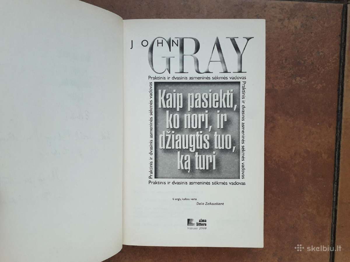 John Gray "Kaip pasiekti ko nori ir džiaugtis tuo" - nuotraukos Nr. 3