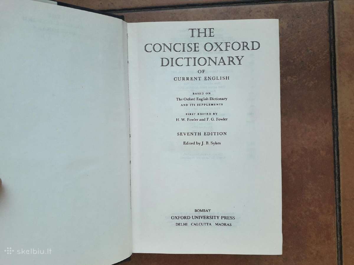 The Concise Oxford Dictionary 1987 m. - nuotraukos Nr. 4