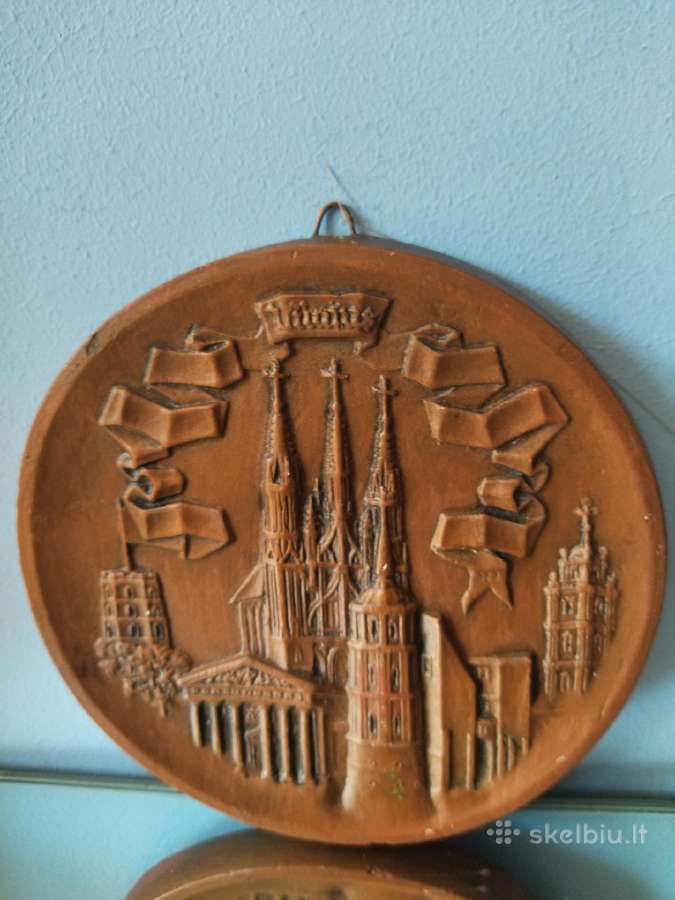 Keramikos vintažinis bareljefas Vilnius - nuotraukos Nr. 2
