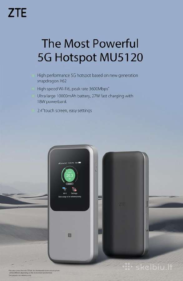 Galingiausias 5G modemas Mu5120_10000 mah baterija - nuotraukos Nr. 2