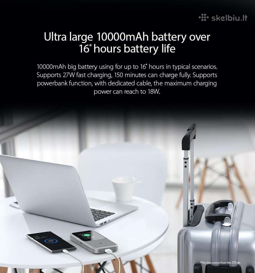 Galingiausias 5G modemas Mu5120_10000 mah baterija - nuotraukos Nr. 9