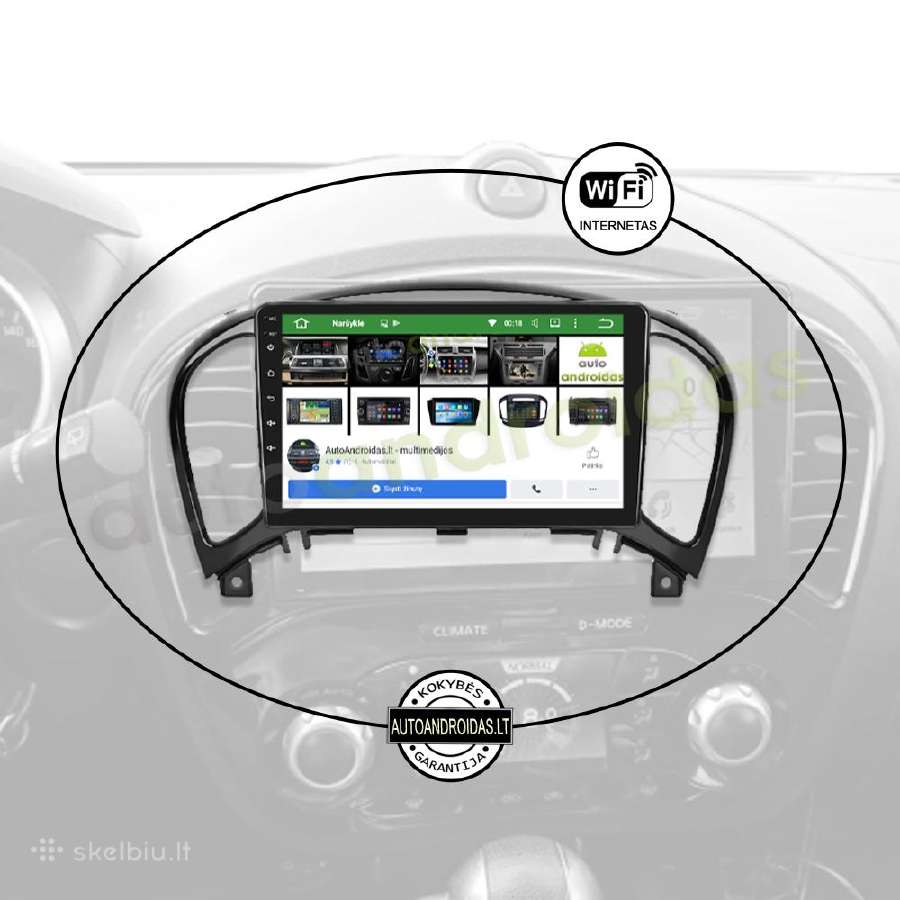 Nissan Juke 2010-14 Android multimedia GPS/WiFi/bt - nuotraukos Nr. 3