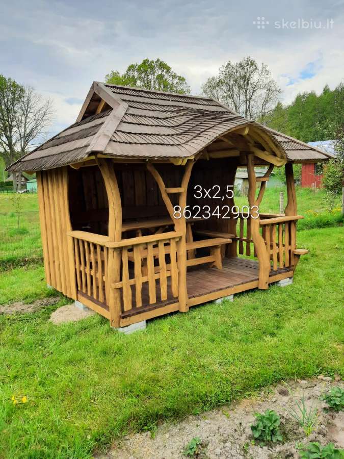 Pavėsinės, šulinio apdaila,vaikų žaidimų aikštelės - nuotraukos Nr. 11