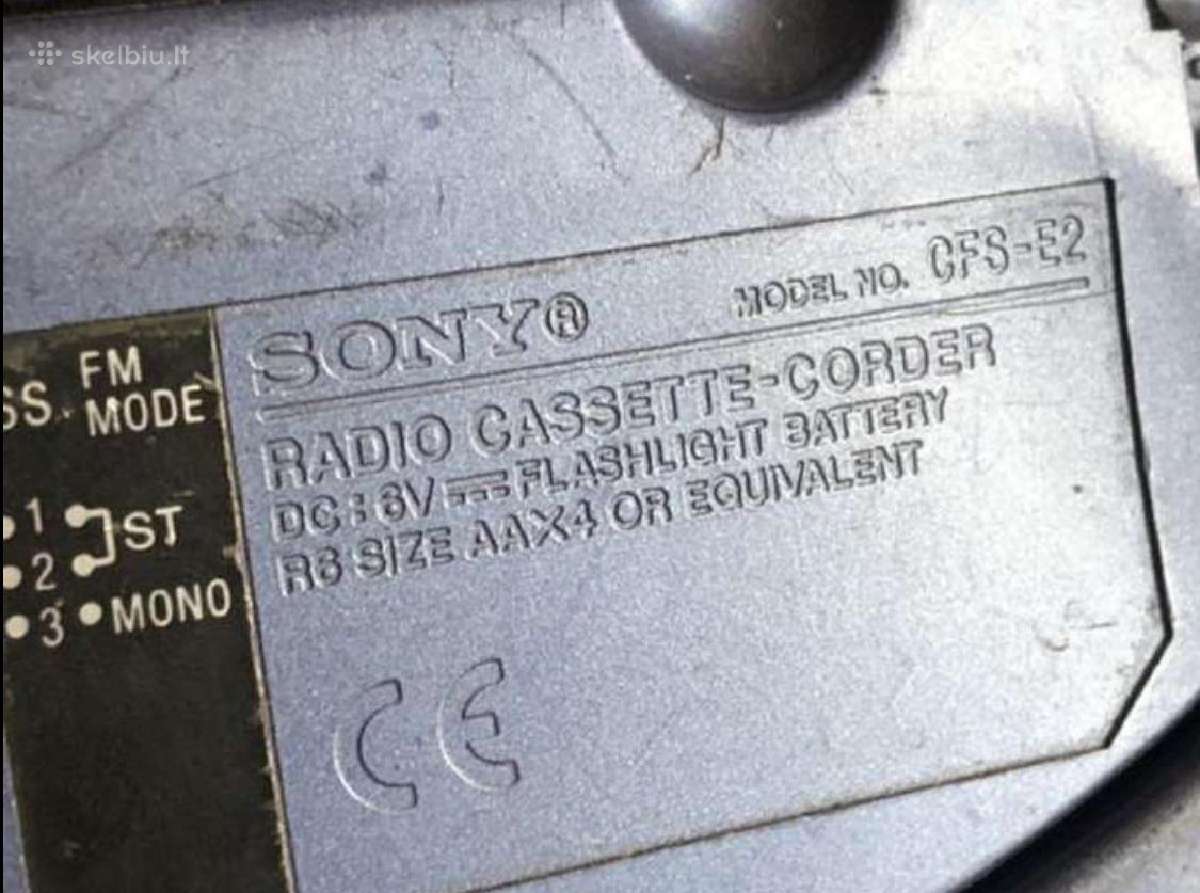 Kasetine magnetola Sony ir CD kompaktinis grotuvas - nuotraukos Nr. 6