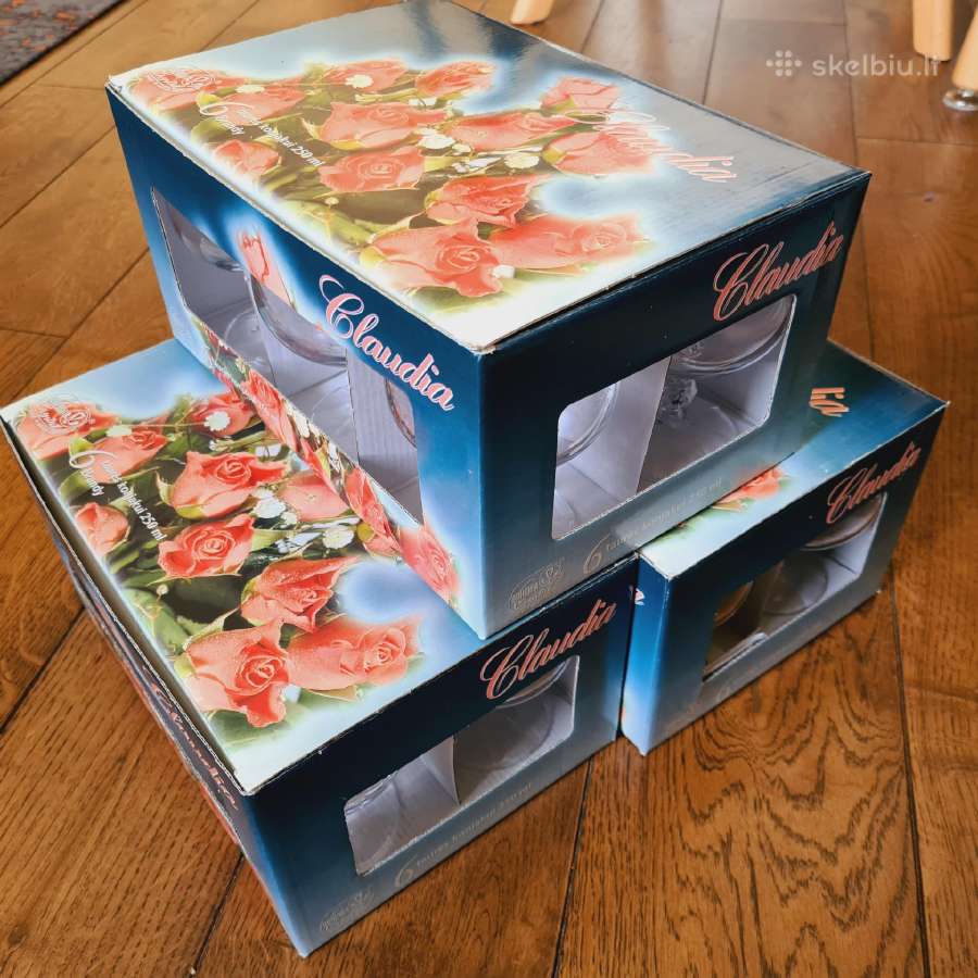 Nenaudotos brendžio taurės (250 ml) dėžėse - nuotraukos Nr. 3