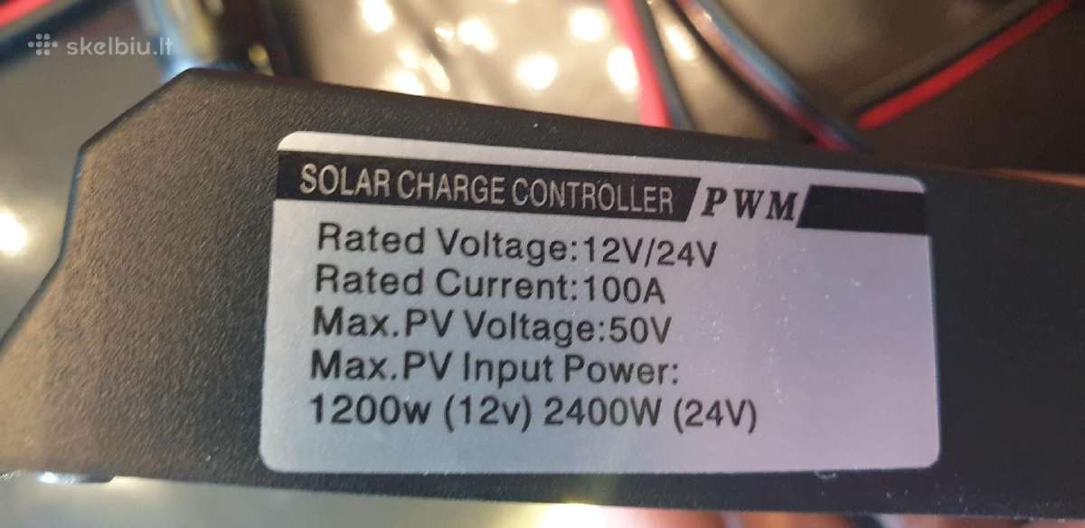 Saulės baterijos komplektas su valdikliu 100w 100a - nuotraukos Nr. 5