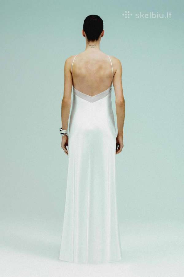 Nauja Vestuvinė suknelė, minimalistinė, M / 38 - nuotraukos Nr. 5