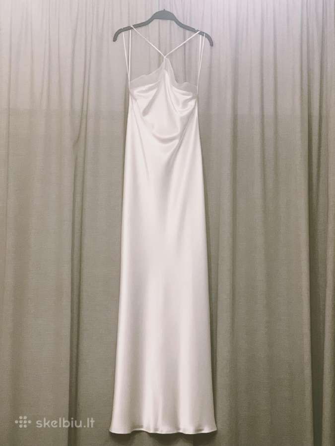 Nauja Vestuvinė suknelė, minimalistinė, M / 38 - nuotraukos Nr. 7