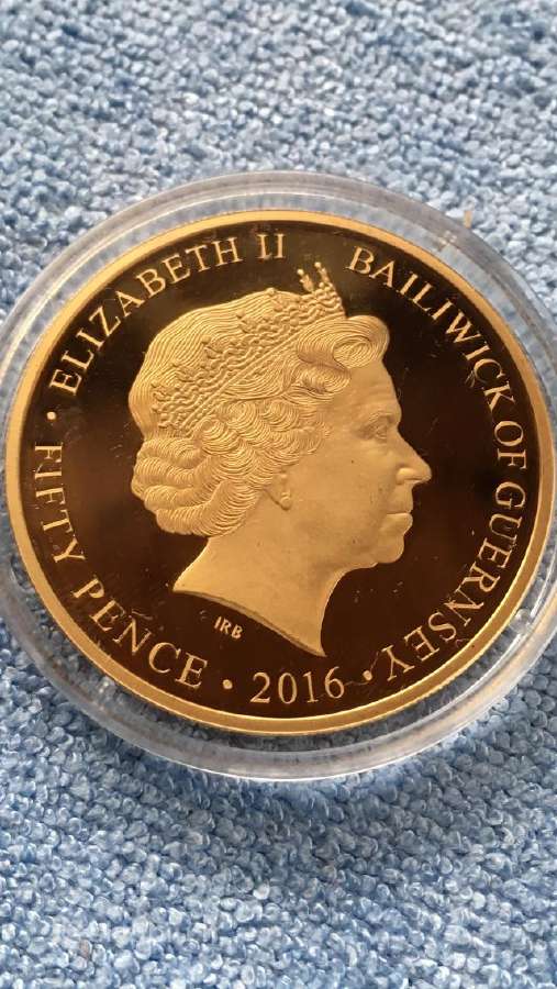 Moneta Giernsey 2016m. 50 pensu, co-ni - nuotraukos Nr. 2