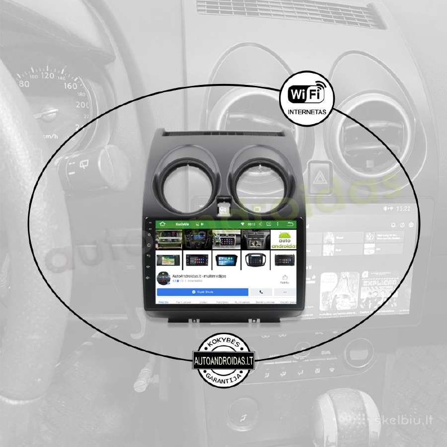 Nissan Qashqai 2006-13 Android multimedia GPS/WiFi - nuotraukos Nr. 3